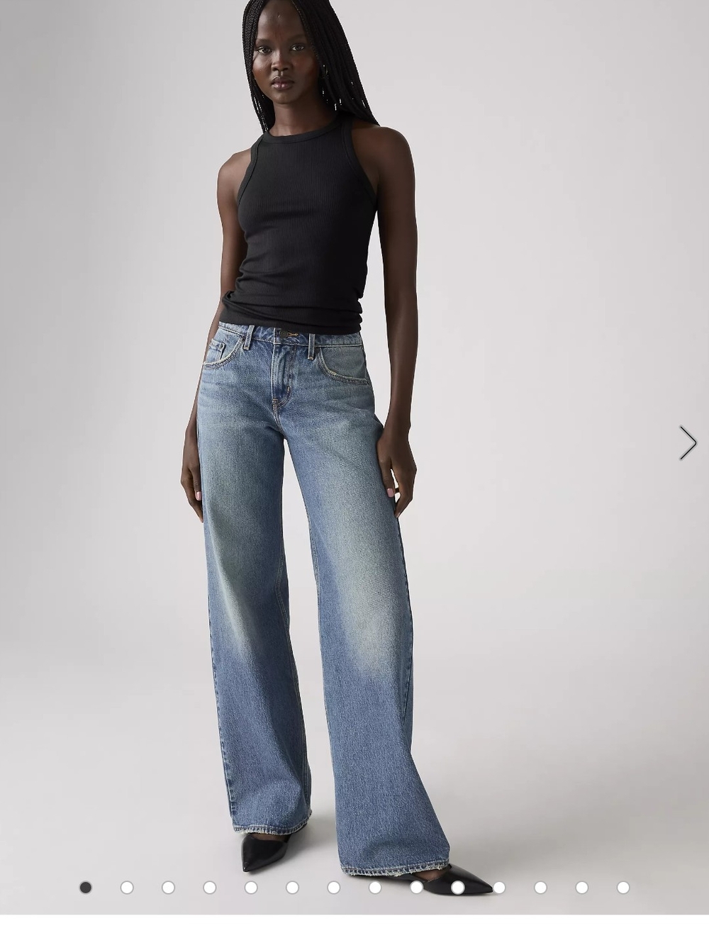 Levi's Wide-Leg High-Rise Jeans in Light Blue Wash
